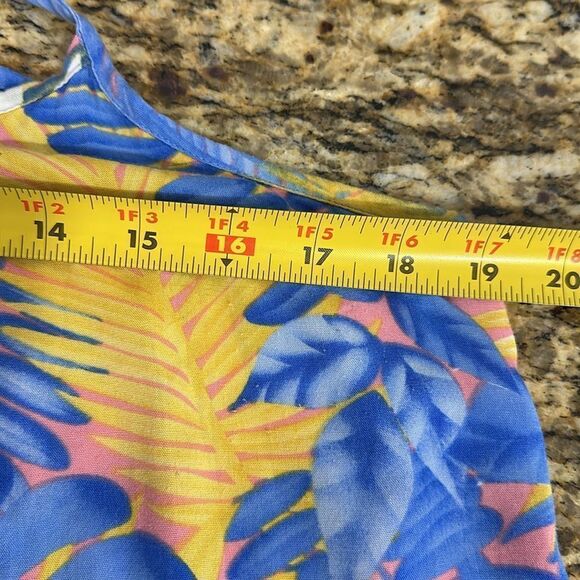 Lost In Paradise Tropical Print Sleeveless Short Dress One Size - Picture 5 of 6